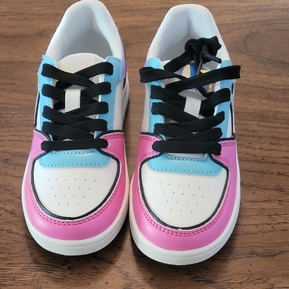 The Children's Place White, Pink, and Blue Sneakers